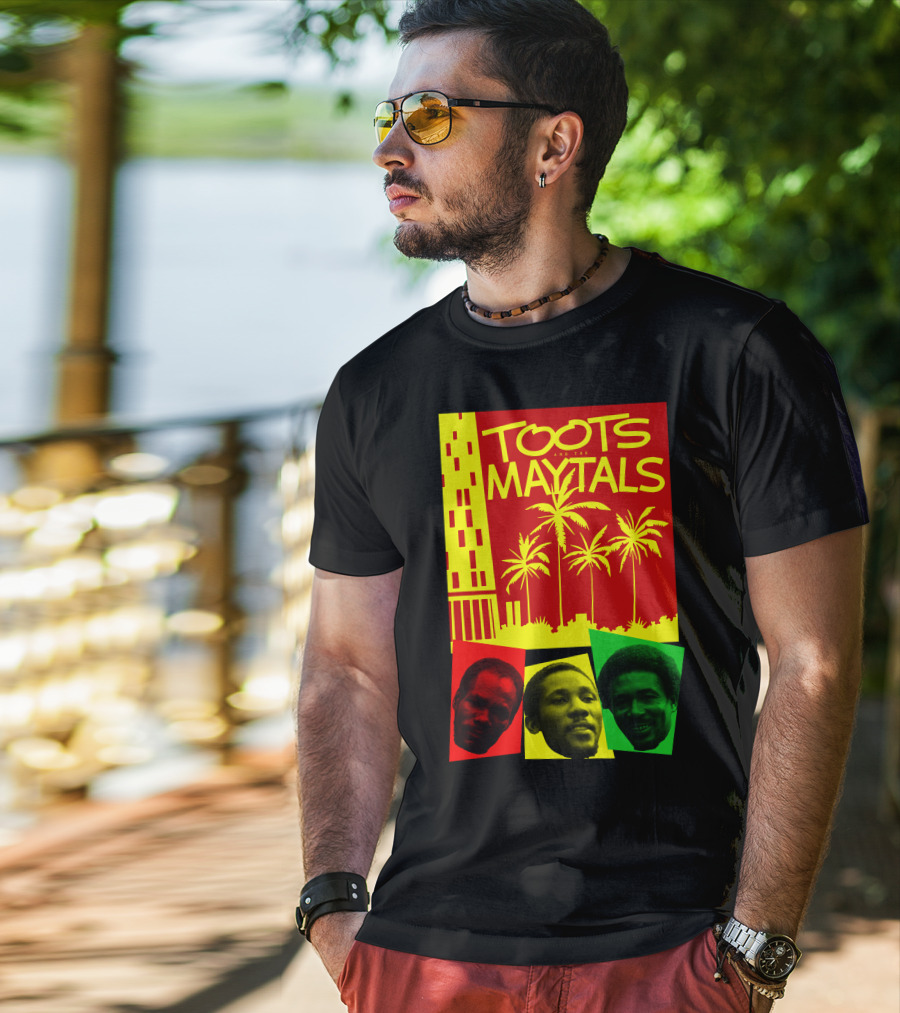 Toots And The Maytals Palm Trees And Faces In Red Yellow Green T-Shirt