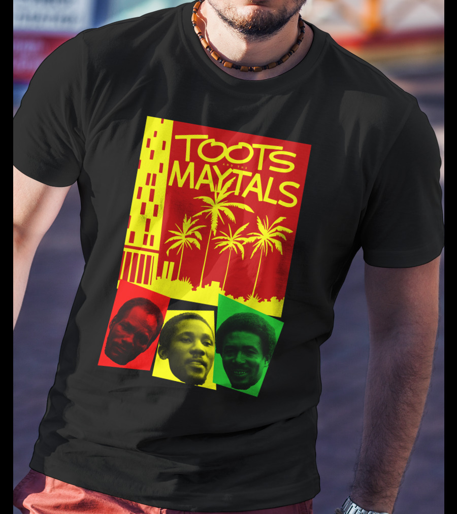 Toots And The Maytals Palm Trees And Faces In Red Yellow Green T-Shirt