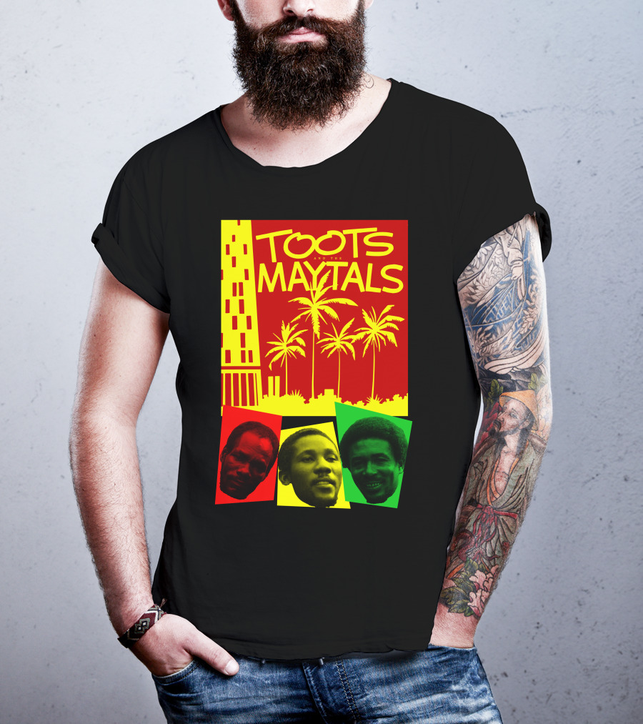 Toots And The Maytals Palm Trees And Faces In Red Yellow Green T-Shirt