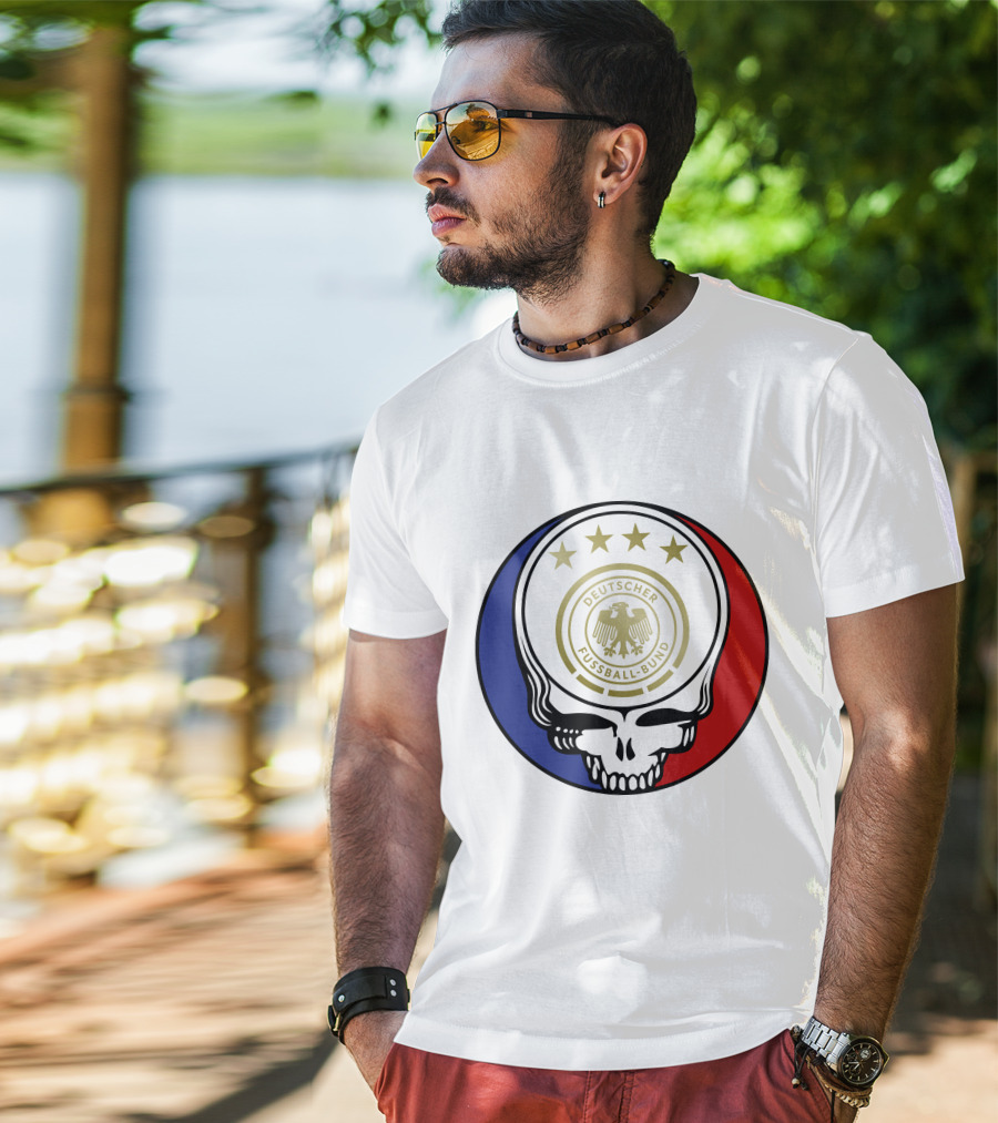 Germany Football Team Deutscher Fussball-Bund Grateful Dead Skull T-Shirt