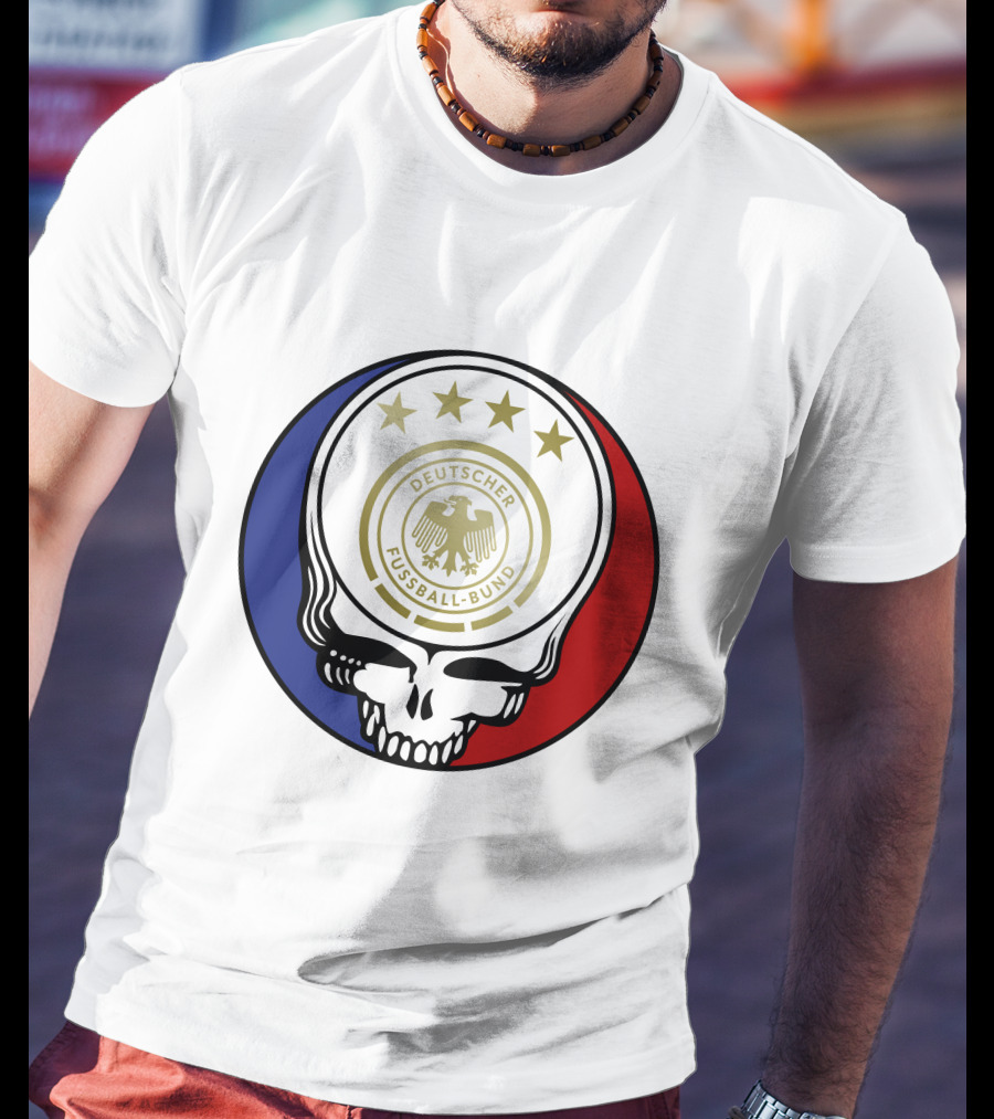 Germany Football Team Deutscher Fussball-Bund Grateful Dead Skull T-Shirt