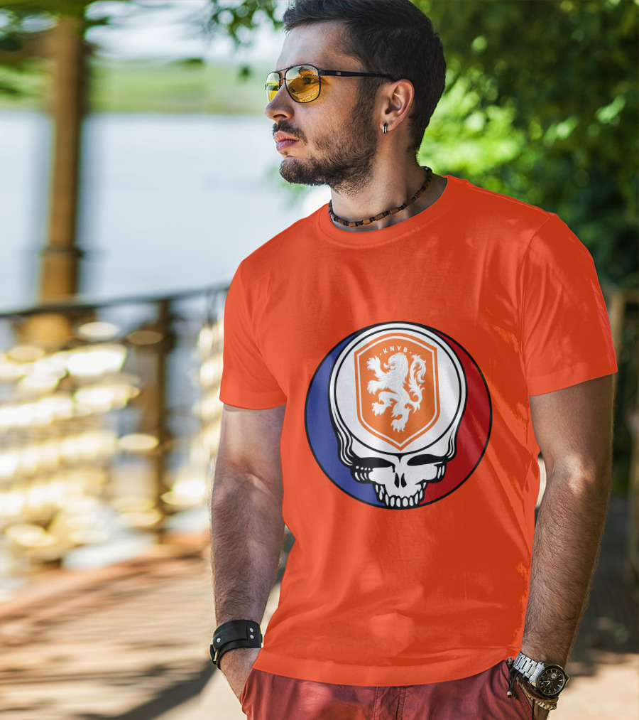 Netherland National Football Team KNVB Grateful Dead Skull T-Shirt