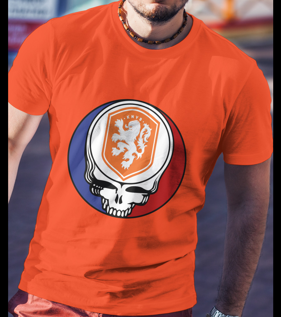 Netherland National Football Team KNVB Grateful Dead Skull T-Shirt