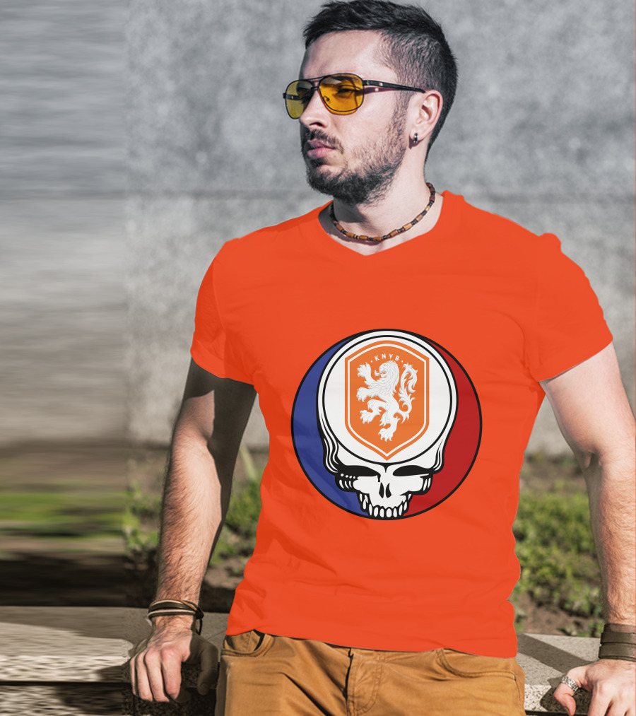 Netherland National Football Team KNVB Grateful Dead Skull T-Shirt