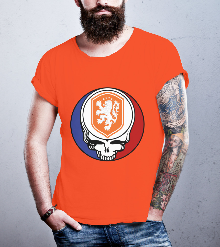 Netherland National Football Team KNVB Grateful Dead Skull T-Shirt