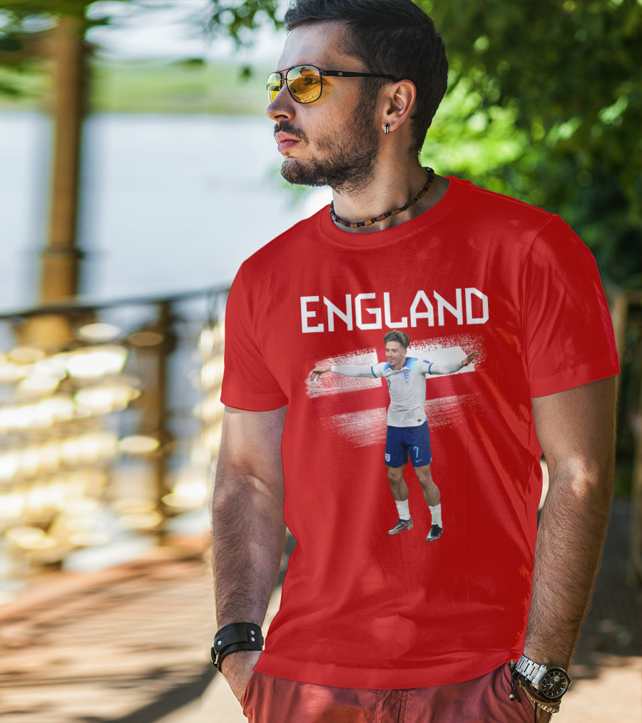 Jack Grealish England Soccer Celebration St George's Cross T-Shirt