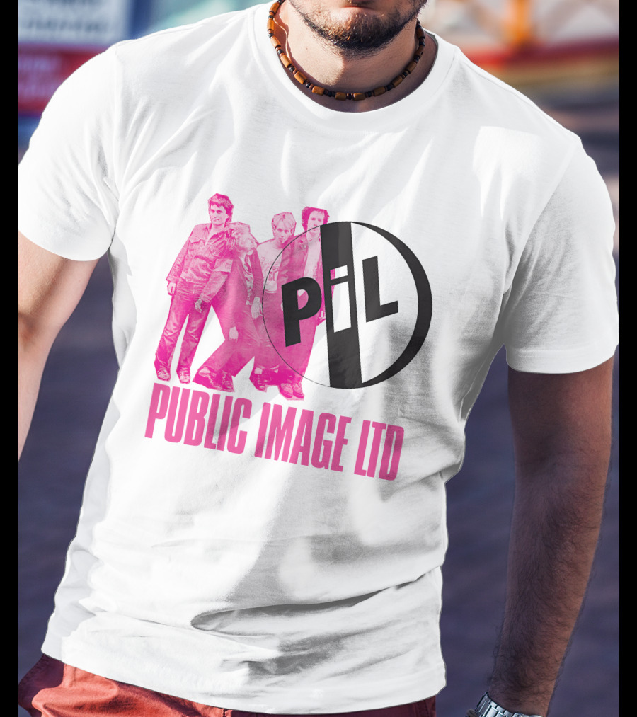 Public Image Ltd PiL Band Logo Pink T-Shirt