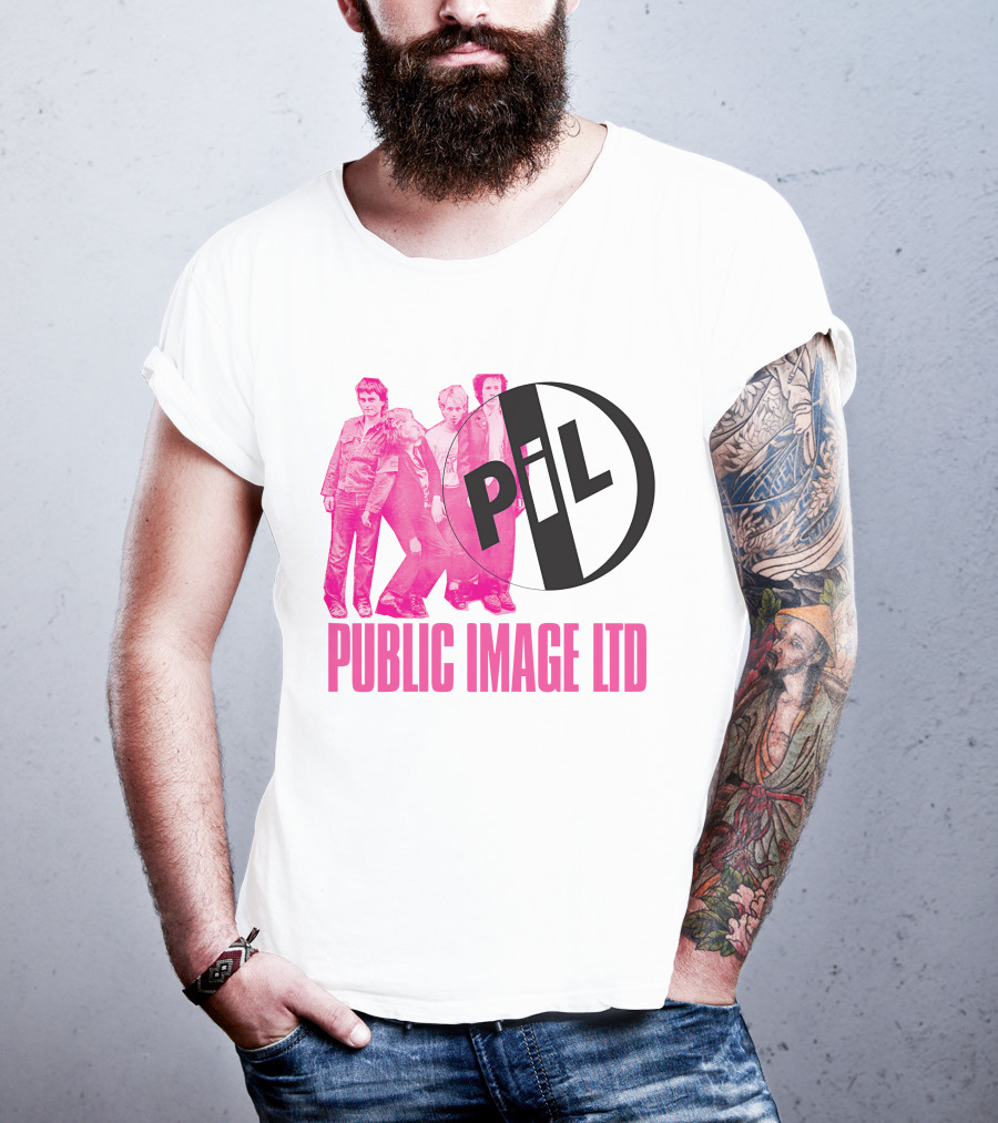 Public Image Ltd PiL Band Logo Pink T-Shirt