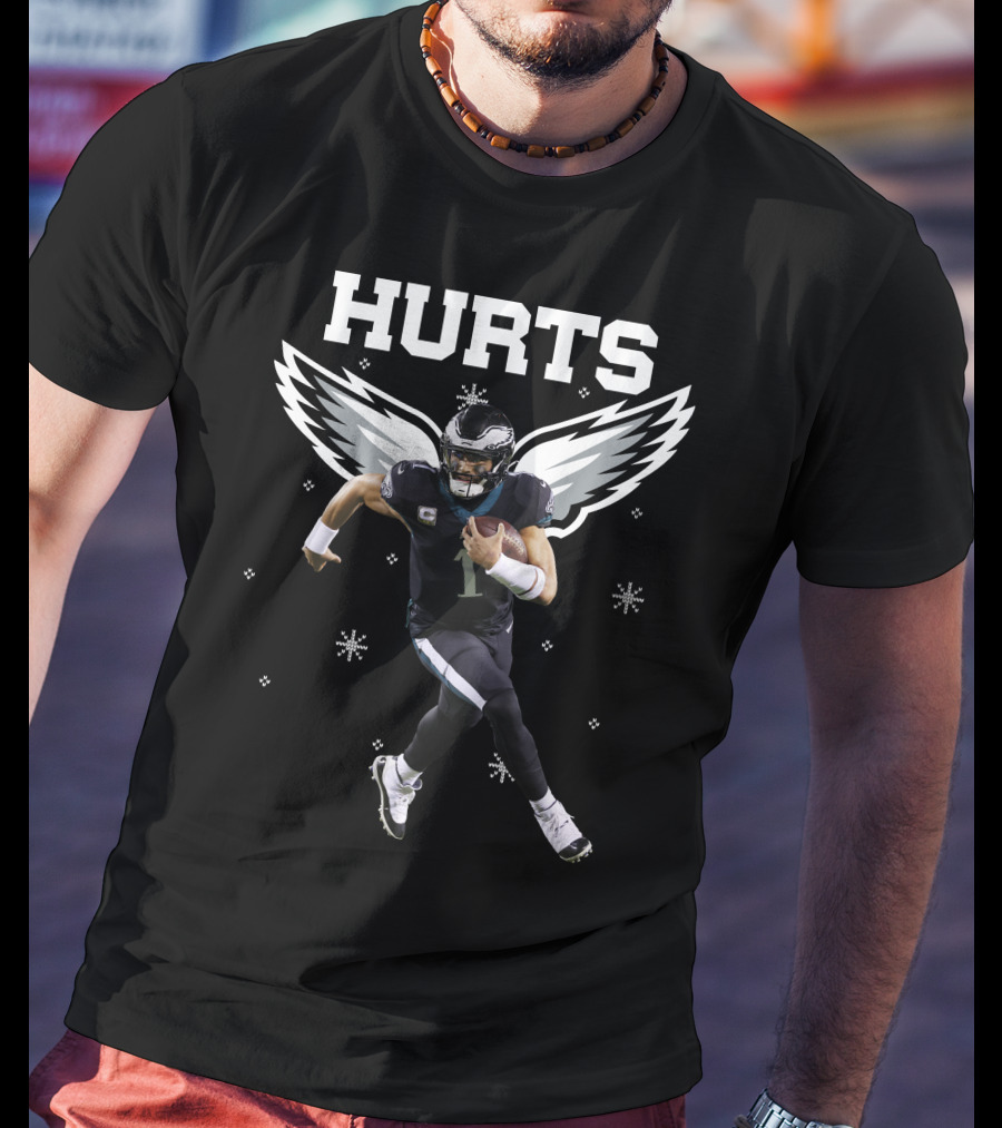 Jalen Hurts Eagles Wings Christmas T-Shirt