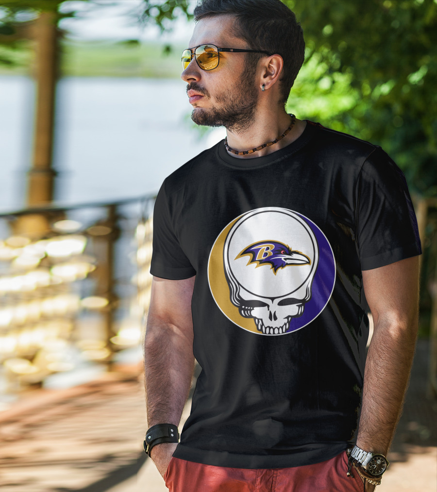Baltimore Ravens Skull T-Shirt