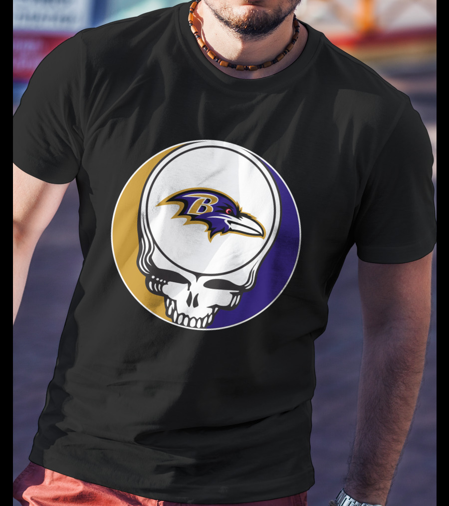 Baltimore Ravens Skull T-Shirt