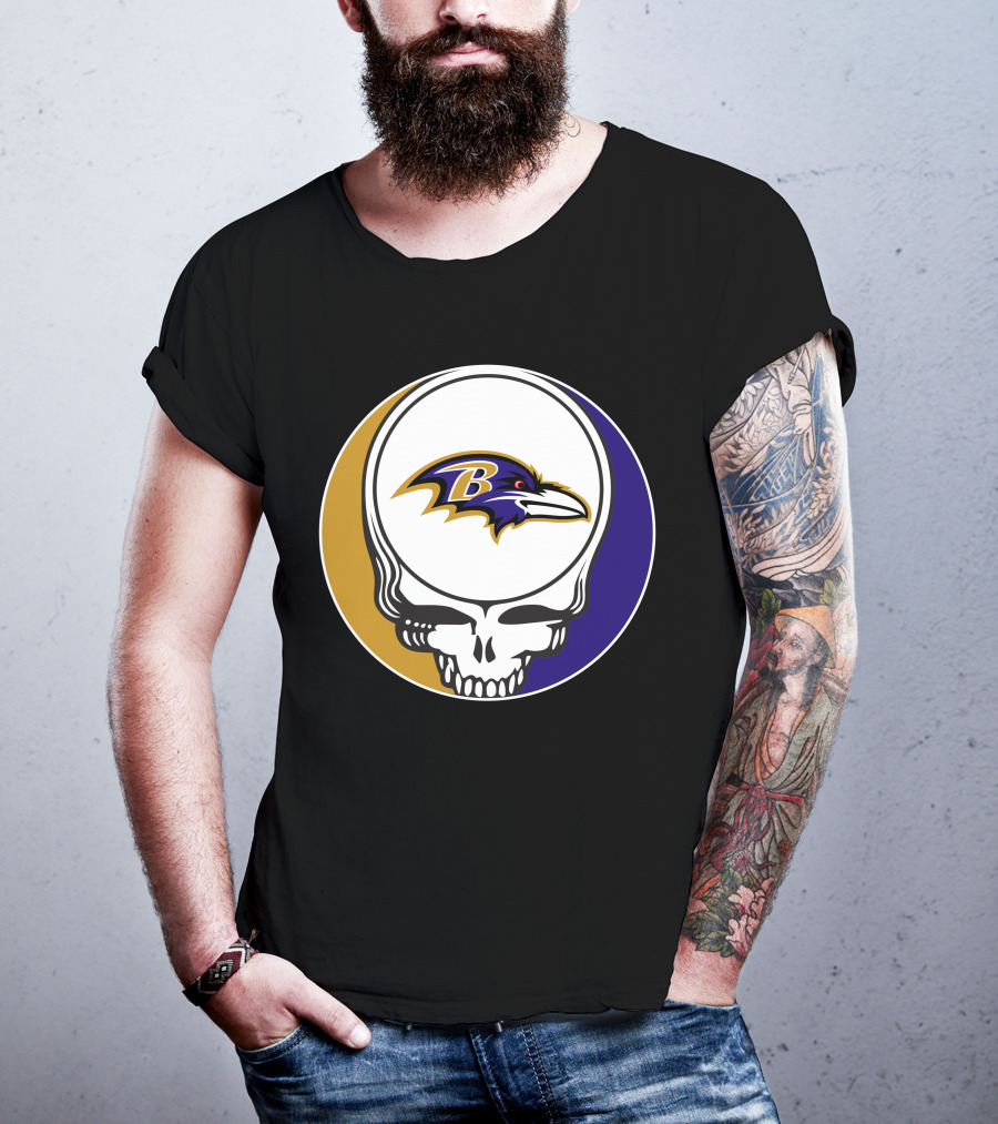 Baltimore Ravens Skull T-Shirt