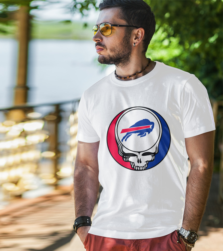 Buffalo Bills Grateful Dead Skull Circle T-Shirt