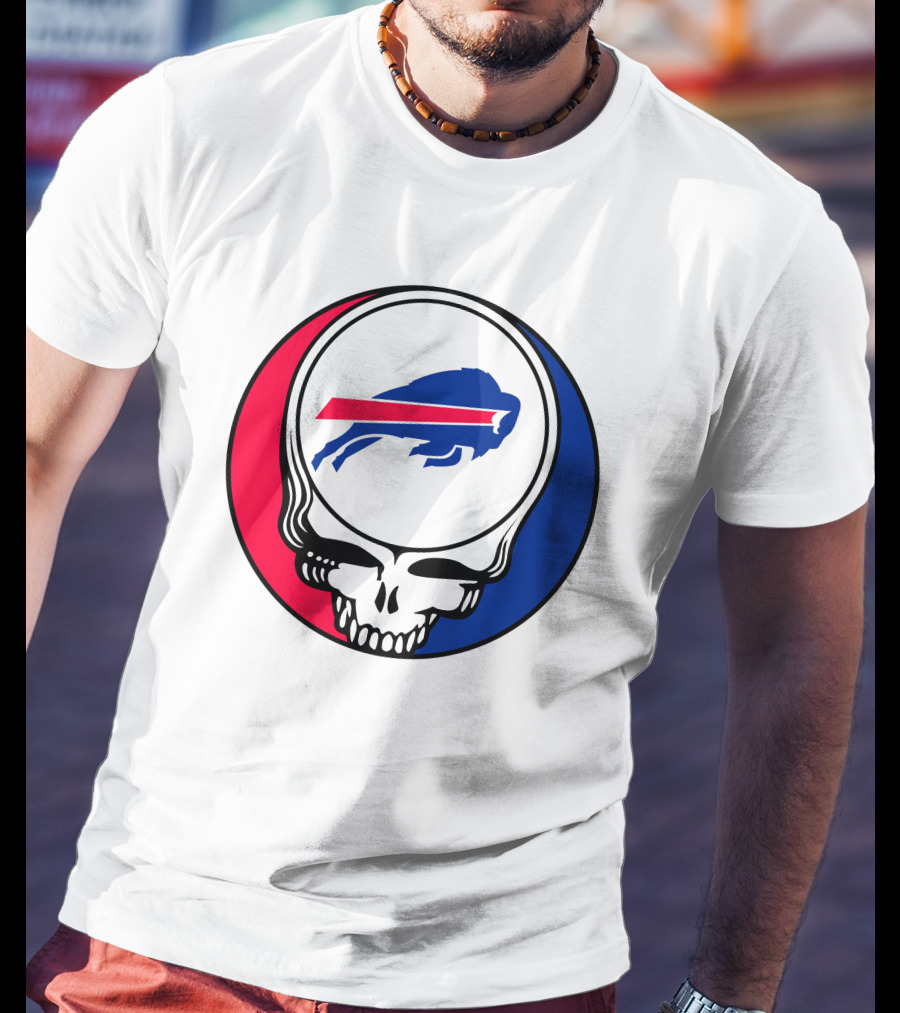 Buffalo Bills Grateful Dead Skull Circle T-Shirt