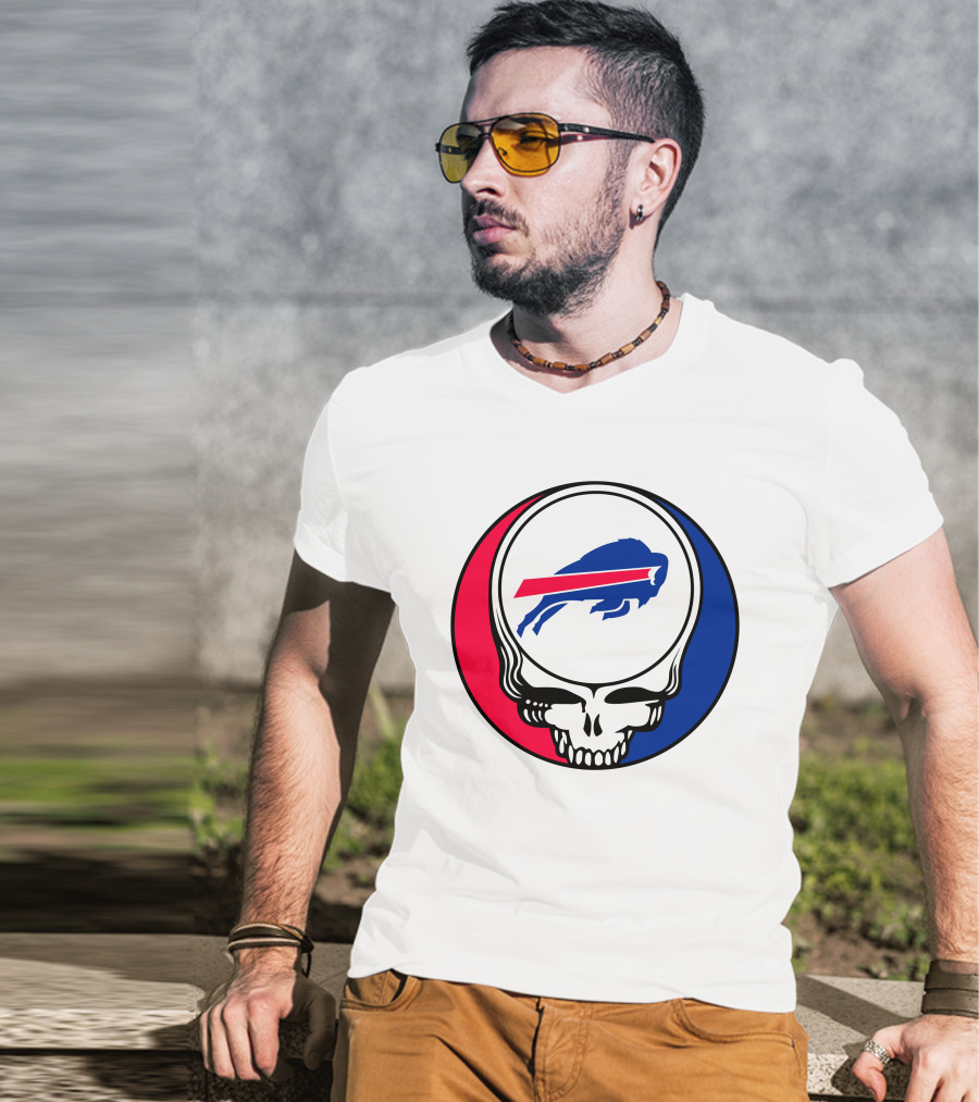 Buffalo Bills Grateful Dead Skull Circle T-Shirt