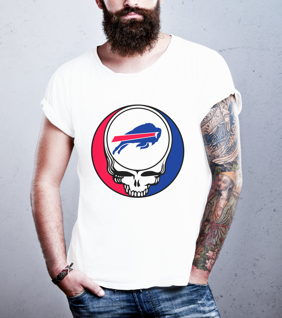 Buffalo Bills Grateful Dead Skull Circle T-Shirt