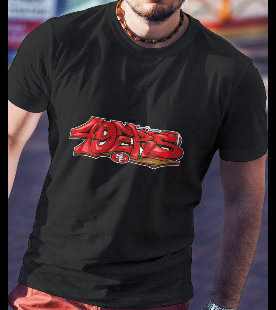 San Francisco 49ers Graffiti 49ers SF Bold Red Graphics T-Shirt