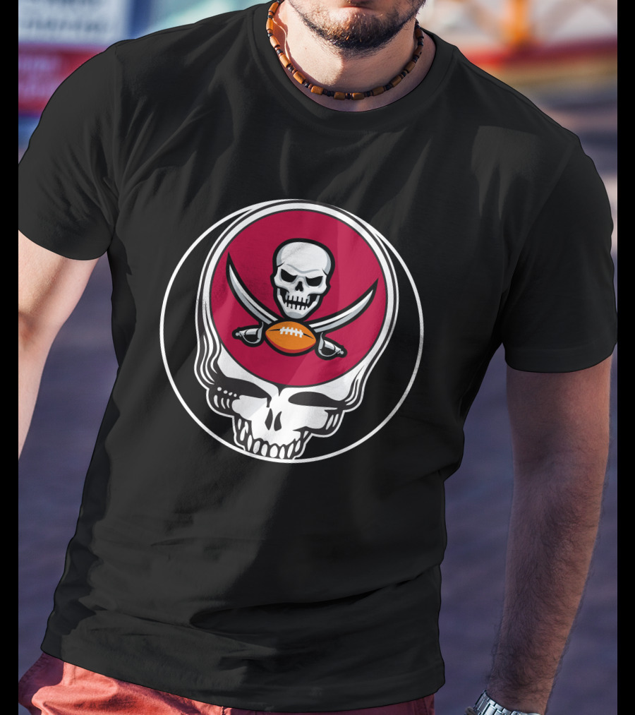 Tampa Bay Buccaneers Grateful Dead Skull Logo Collaboration T-Shirt