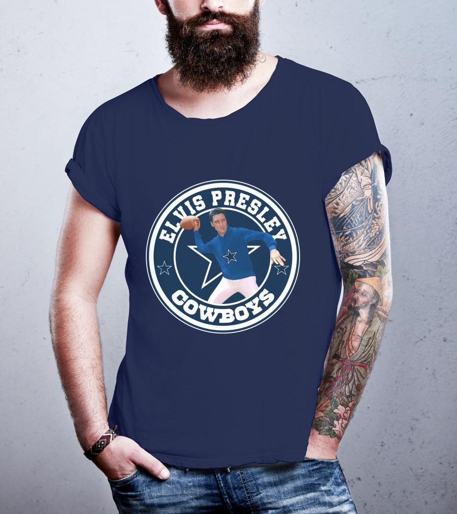 Elvis Presley Cowboys Football Star T-Shirt