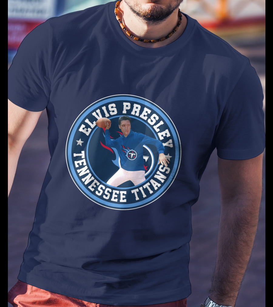 Elvis Presley Tennessee Titans Football T-Shirt