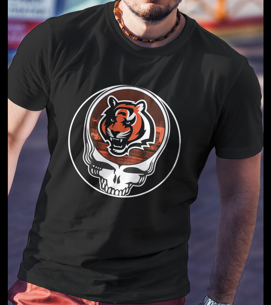 Cincinnati Bengals Tiger Skull T-Shirt
