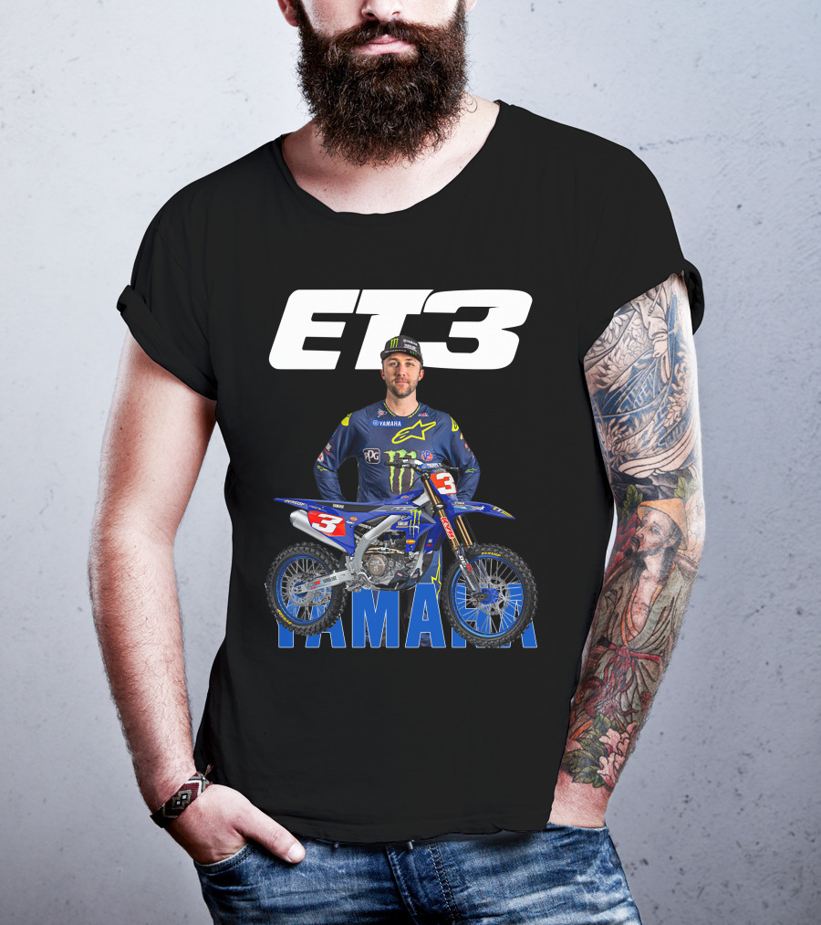 Eli Tomac 3 Yamaha Monster Energy Racing Motocross T-Shirt