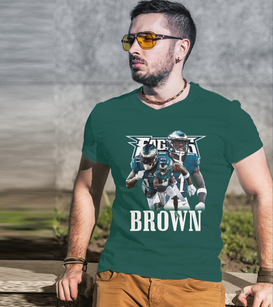Philadelphia Eagles AJB11 Football Action Collage T-Shirt