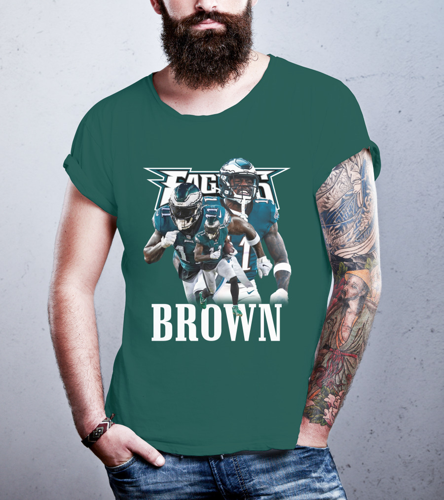 Philadelphia Eagles AJB11 Football Action Collage T-Shirt