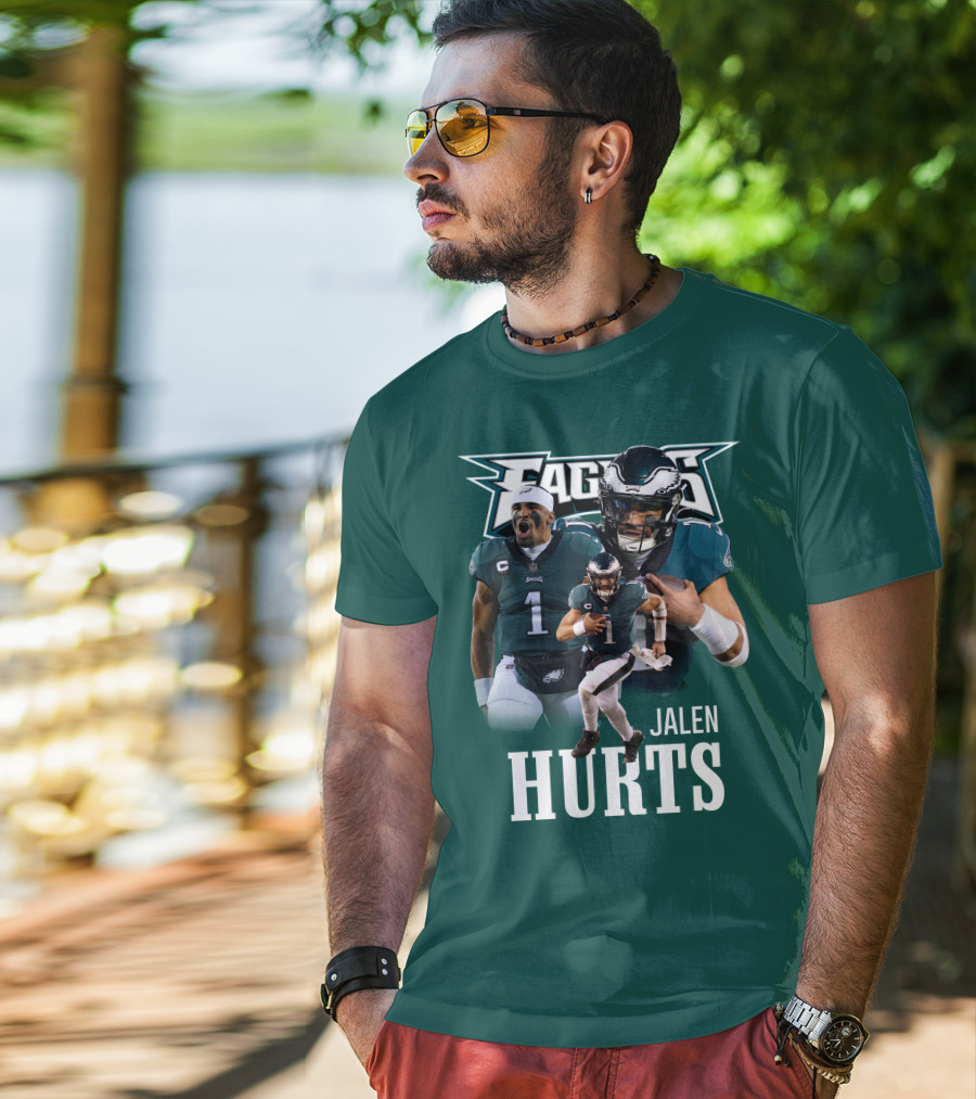 Eagles JH 01 Quarterback Trio Football Highlight T-Shirt