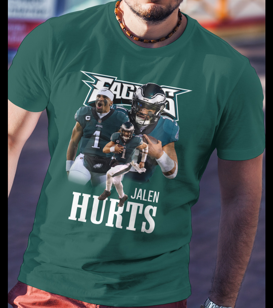 Eagles JH 01 Quarterback Trio Football Highlight T-Shirt