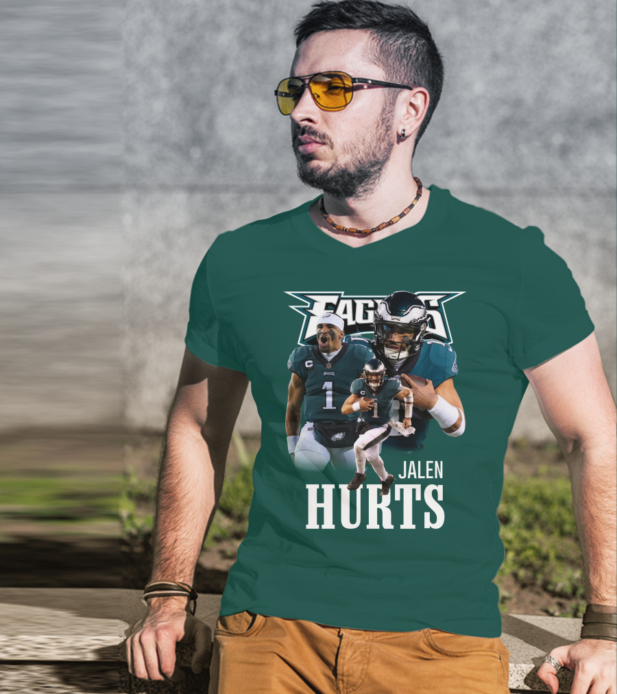 Eagles JH 01 Quarterback Trio Football Highlight T-Shirt