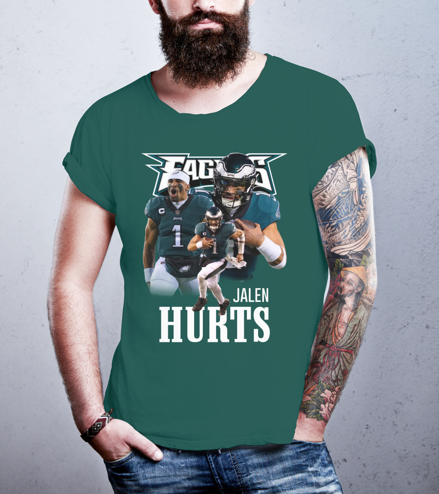 Eagles JH 01 Quarterback Trio Football Highlight T-Shirt