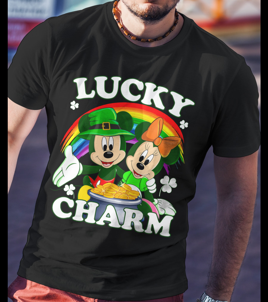 LUCKY CHARM Mickey And Minnie T-Shirt