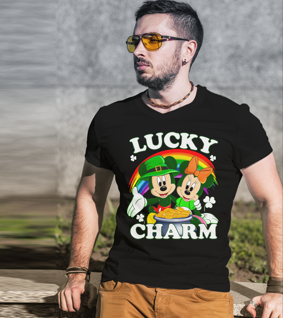 LUCKY CHARM Mickey And Minnie T-Shirt