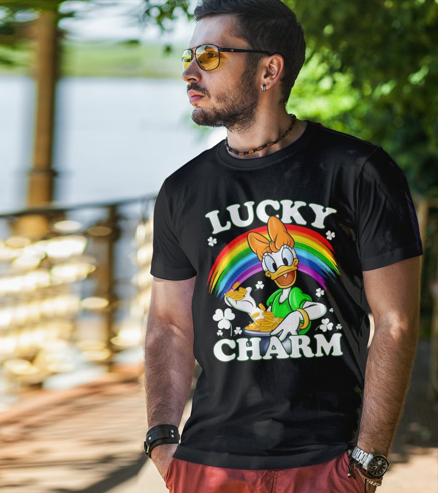 Lucky Charm Daisy Duck Rainbow Coins T-Shirt