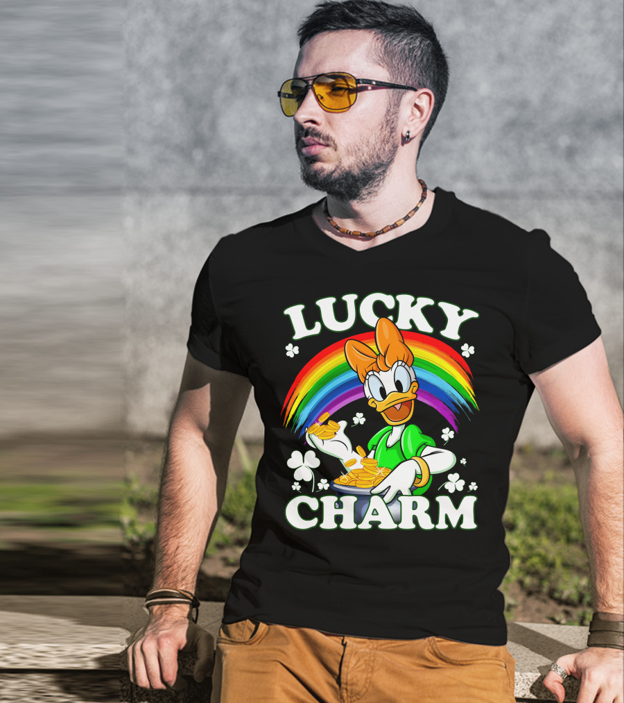 Lucky Charm Daisy Duck Rainbow Coins T-Shirt