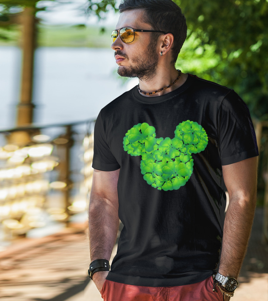 Mickey Shamrocks Clover Head T-Shirt