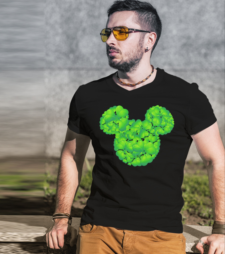 Mickey Shamrocks Clover Head T-Shirt