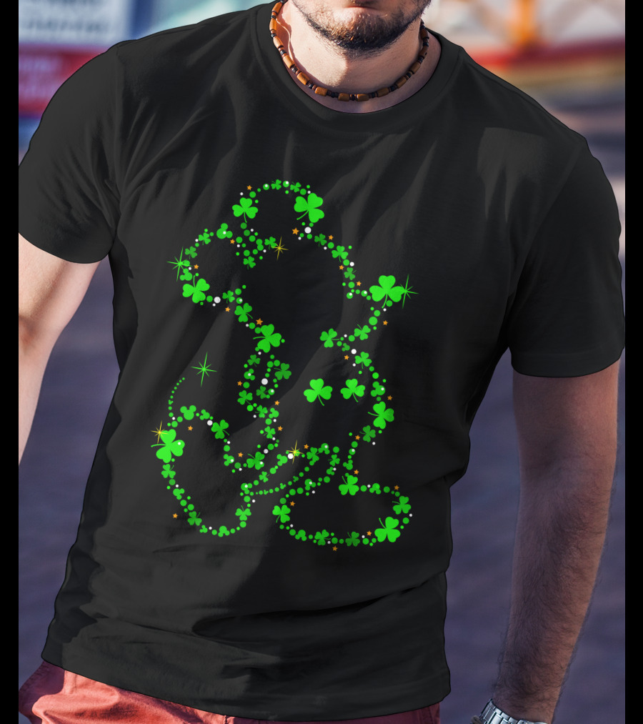 Q. Shamrock Patrick's Day Green Clover Character T-Shirt