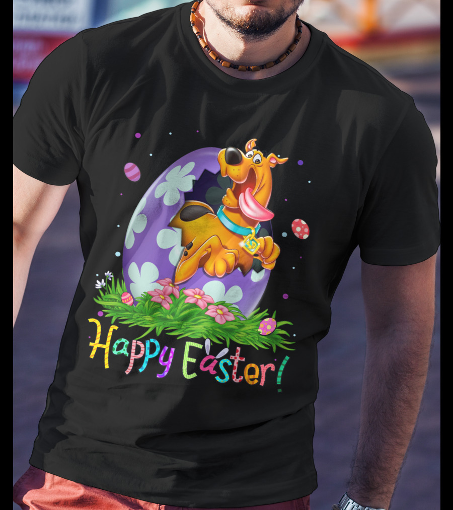 Scooby Doo Happy Easter Egg Flowers T-Shirt