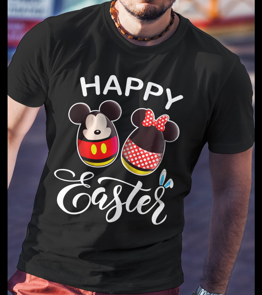 Happy Easter Mickey Minnie Eggs T-Shirt