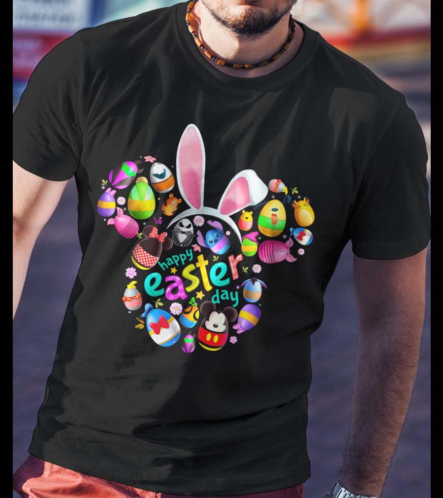 Happy Easter Day Bunny Ears Disney-Inspired Eggs T-Shirt