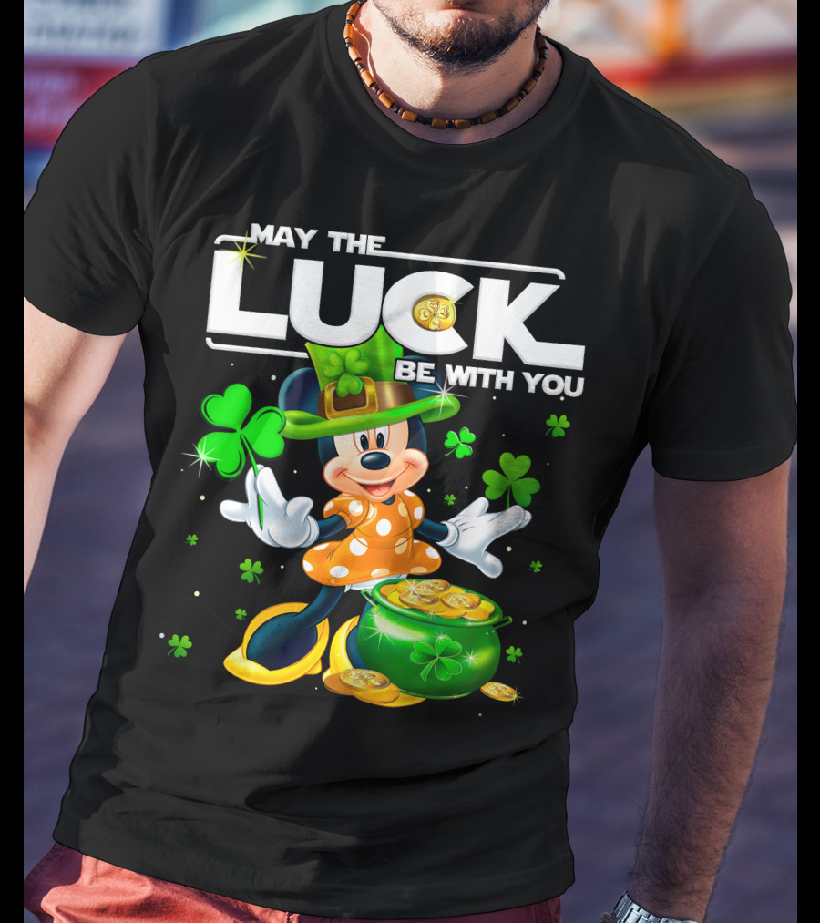 Minnie May The Luck Be With You Shamrock Hat And Pot Of Gold T-Shirt