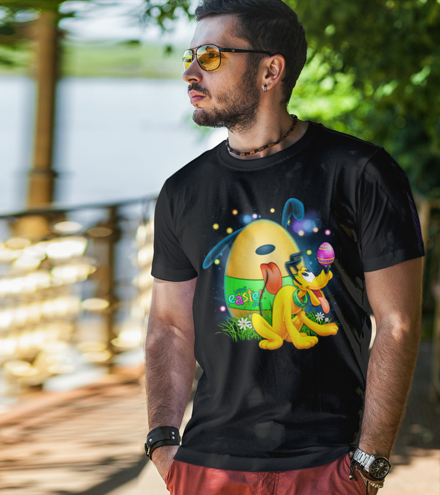 Pluto Happy Easter Egg Balancing T-Shirt