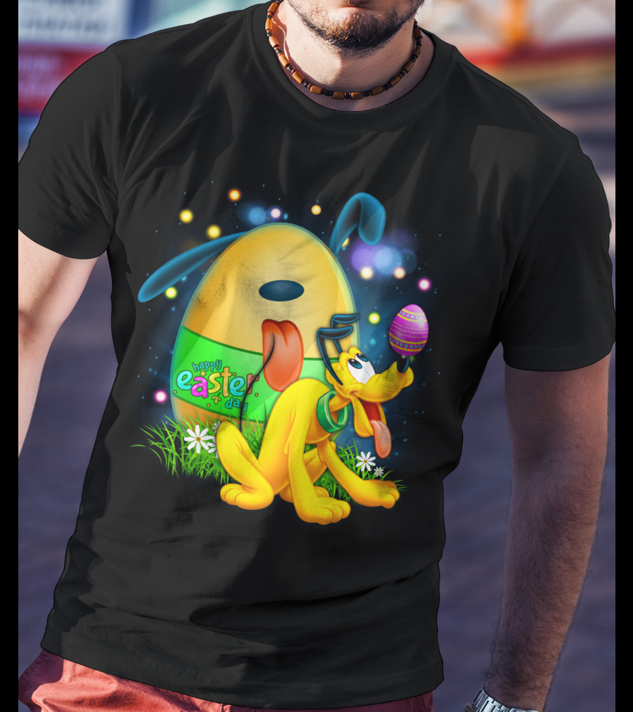 Pluto Happy Easter Egg Balancing T-Shirt