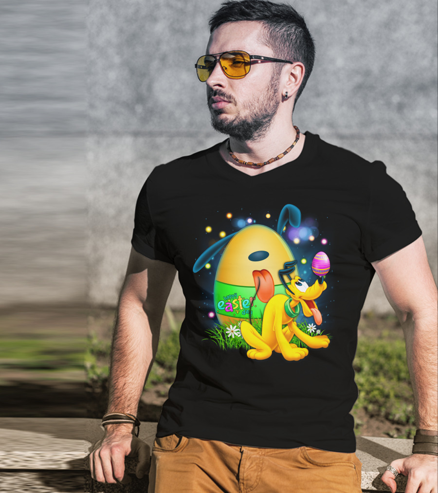 Pluto Happy Easter Egg Balancing T-Shirt