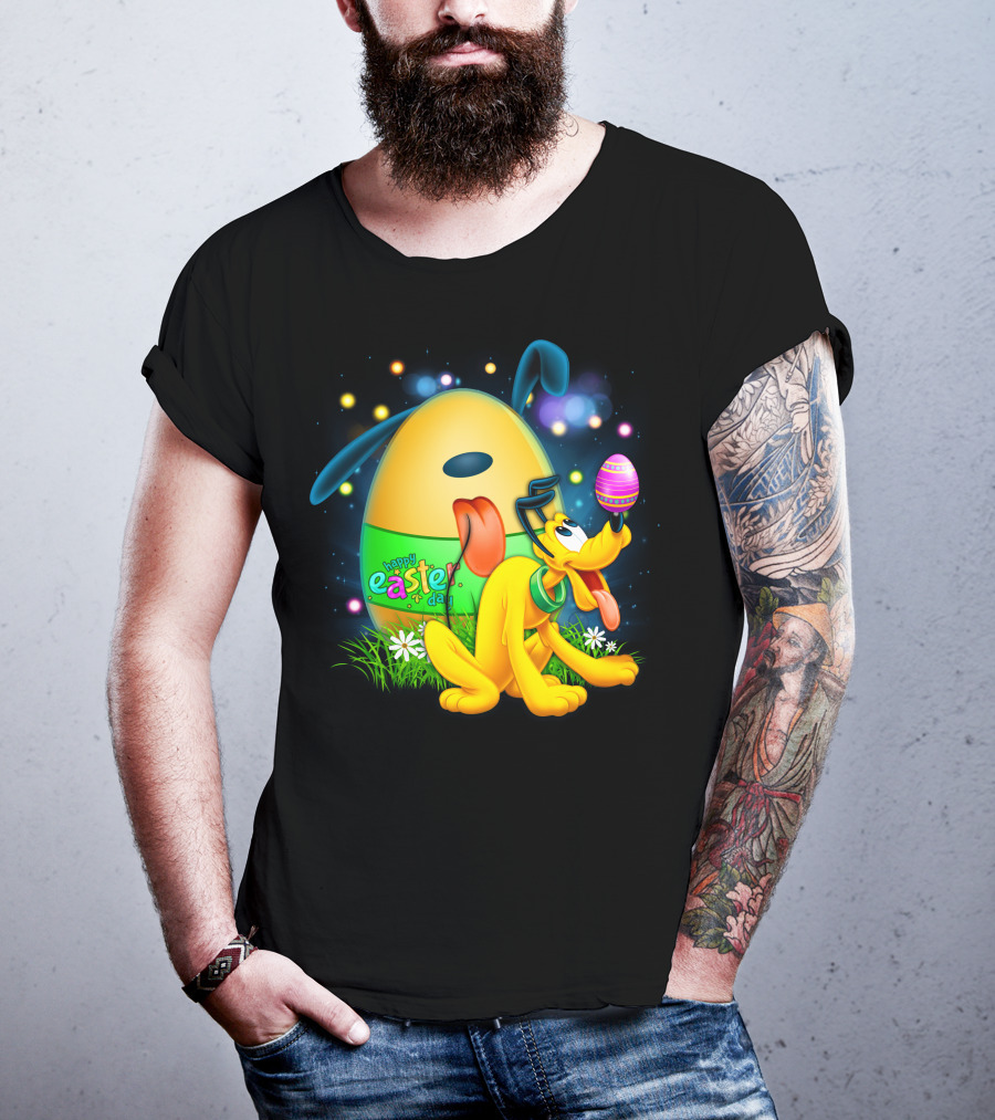 Pluto Happy Easter Egg Balancing T-Shirt