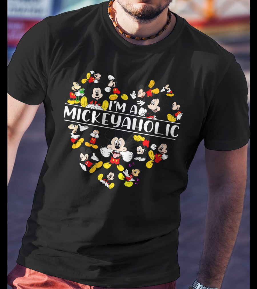 I'm A Mickeyaholic Mickey Mouse Heart T-Shirt