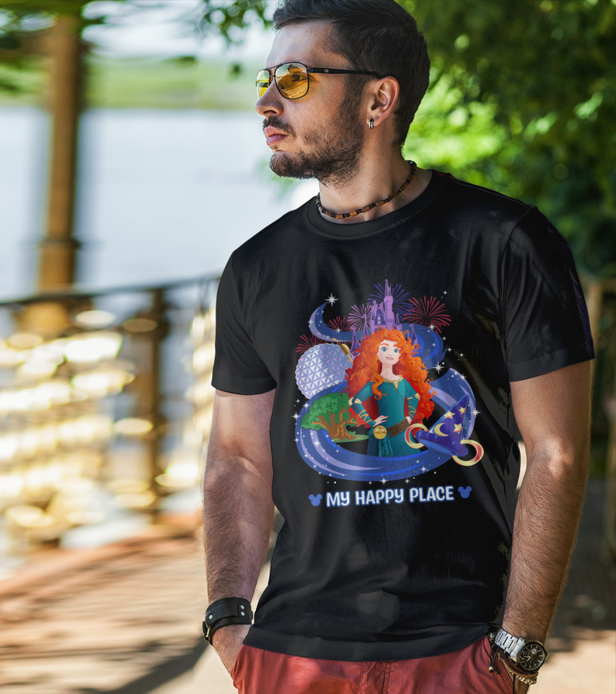 My Happy Place Merida Magic Kingdom Fireworks T-Shirt