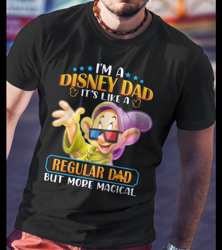 I'm A Disney Dad It's Like A Regular Dad But More Magical Dopey 3D Glasses T-Shirt